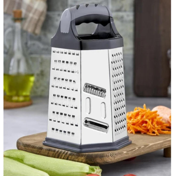 Cheese Grater - Stainless Steel Six Way Grater, 13.6 cm Vegetable Shredder Fruits Slicer