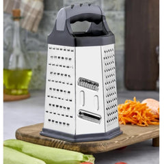 Cheese Grater - Stainless Steel Six Way Grater, 13.6 cm Vegetable Shredder Fruits Slicer