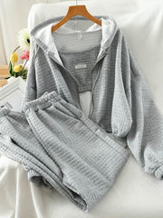 Casual suit Women's retro 2025 new style casual s loose coat, cuffed pants three-piece set for women