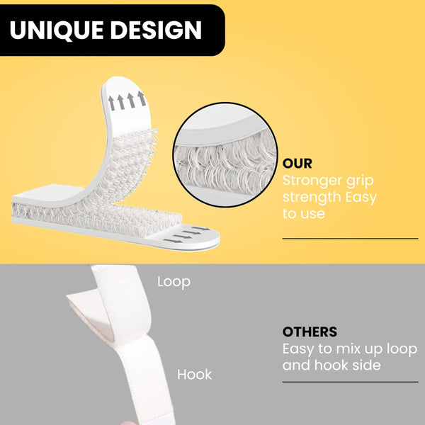 Lizzy 4 Pack (8 Strips) Adhesive Hanging Strips | Damage-Free Picture Frame Hooks for Wall Décor, Mirrors, Decorations | Easy Install & Remove, No Nails or Tools Required | Max Load 2.5KG