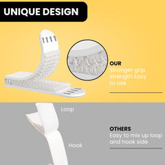 Lizzy 4 Pack (8 Strips) Adhesive Hanging Strips | Damage-Free Picture Frame Hooks for Wall Décor, Mirrors, Decorations | Easy Install & Remove, No Nails or Tools Required | Max Load 2.5KG