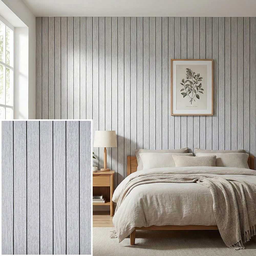 1pc 3D Imitation Wood Grain Grille Wall Panels, 300*40cm, Self-adhesive Vertical Stripe Wall Stickers, Peel and Stick, TV Background Decoration Stickers for Bedroom and Living Room, Kitchen and Bathroom Wall Renovation Stickers, Ideal for Renovating Livin