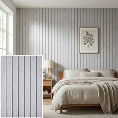 1pc 3D Imitation Wood Grain Grille Wall Panels, 300*40cm, Self-adhesive Vertical Stripe Wall Stickers, Peel and Stick, TV Background Decoration Stickers for Bedroom and Living Room, Kitchen and Bathroom Wall Renovation Stickers, Ideal for Renovating Livin