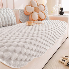 1pc Plush Sofa Cushion 1 2 3 4 Seater, Pet Friendly Sofa Cover, Breathable Sofa Slipcover Couch Cover Seat Cushion, Machine Washable, Warm Thickened Soft and Cozy Non-Slip Furniture Protector Sofa for All-Seasons, Living Room, Bedroom, Office, Home Decor