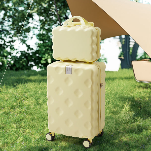 Luggage Set, 2 Piece Case Luggage, 20 Inch Suitcase Sets ABS+ PC Luggage, Travel Suitcase with Cup Holder, Hook, and Small Portable Hand Cabin Case