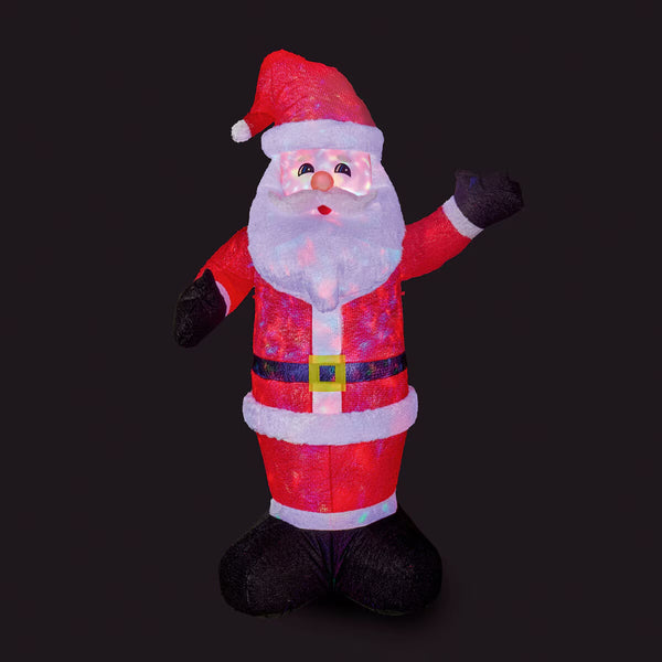 2.4M Plush Santa Inflatable with Leds