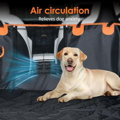 Dog Car Seat Cover, Dog Hammock for Car Back Seat, Car Dog Bed with Mesh Window and Storage Pocket