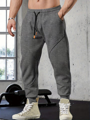Two-Piece Set Autumn/Winter -Lined Thickened Men's Casual Sports Long Pants Outdoor Hiking Fitness Joggers American Training Basketball Sweatpants