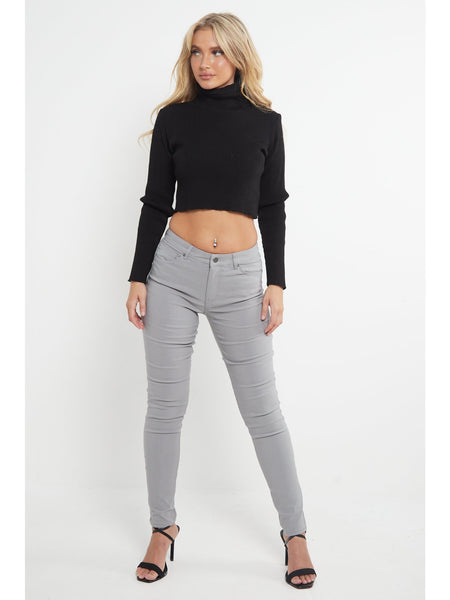 MYT Womens Chino Trousers Ladies Skinny Fit Super Stretch Office Work Casual Chinos Waist Size UK 6-18