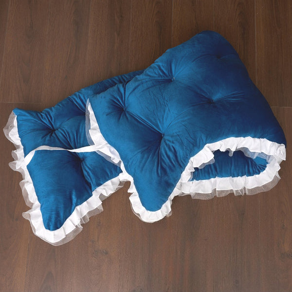 Large Ultra-Soft Comfortable Plush Backrest Pillow, Princess Style Reading Cushion, Neck and Back Support, Luxurious Fashionable Home Style Multifunctional Lace Ruffled Headboard Cushions, Suitable for Bedroom, Living Room, Dorm, Sofa Home Decor, Machine
