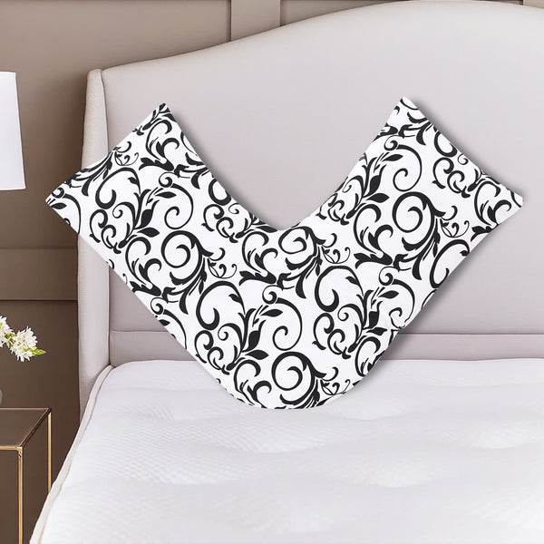 Printed V Pillow Cases Covers Easy Care Head Back Neck Maternity Support74x34cm