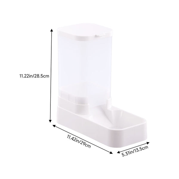 Pet Feeder Pets Food Feeder and Waterer Set 3.8L 2.1kg, 29*13.5*28.5cm, Travel Supply Feeder and Water Dispenser for Dogs Cats Pets Animals