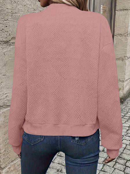 Solid Color Casual Zip-Up Cardigan Jacket