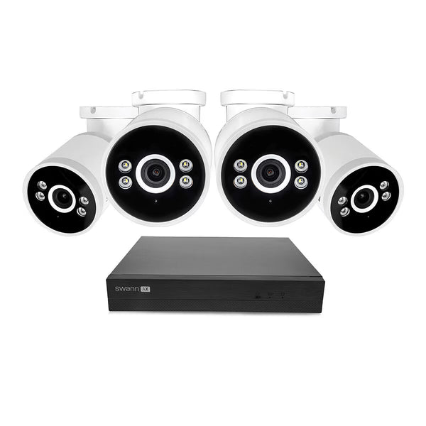 Swann 4K NVR 8 X Channel / 4 X NHD-ADVANXB Bullet Cameras with 1TB HDD SWNVK-8ADVANX4B-EU
