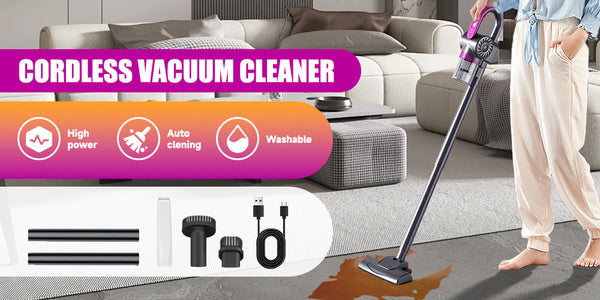 4-in-1 Handheld Vacuum Cleaner Ultra Lightweight Cordless Stick Vac - 8000 Pa Powerful Suction, High-Speed Motor, 3000mAh, Vacuuming & Mopping & Sweeping, Suitable for Home, Carpets, Pet Hair Cleaning, Easy to Operate and Store, 60dB Low Noise, Carpet Cle