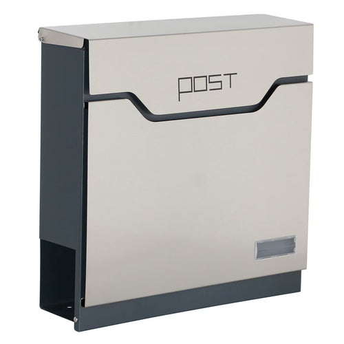 Phoenix Estilo Top Loading Letter Box MB0123KS in Stainless Steel with Key Lock