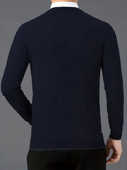 100% Cashmere Men'S Sweater Perfect for Casual Comfort Business Layering The Fabric Is Soft Exceptionally Warm