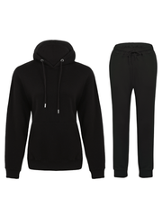 Women 2Pc Tracksuit Set - Comfort-Fit Hoodie and Sweatpants Cord Set - Versatile Joggers Casual Sportswear for Daily Wear, Ladies Gym, Outdoor and Workouts