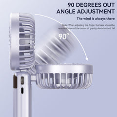 4-in-1 Foldable Mini Handheld Fan with LED Digital Display, Neck Lanyard & Aromatherapy – USB Rechargeable Portable Cooling Fan for Office, Travel, Outdoor & Daily Use – Lightweight, Quiet, 5-Speed Adjustable, Long Battery Life