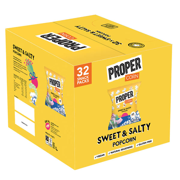 Proper Corn Popcorn Sweet & Salty Mixed Case, 32 X 14G