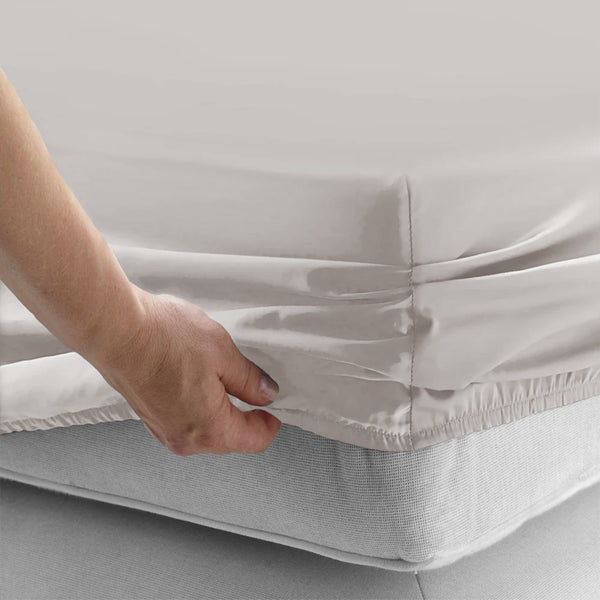 40cm Extra Deep Fitted Sheet – Solid Color Deep Pocket Sheet, Soft & Breathable Microfiber Bedding, All Seasons, Hotel-Quality, Machine Washable, Single, Double, King & Super King Sizes