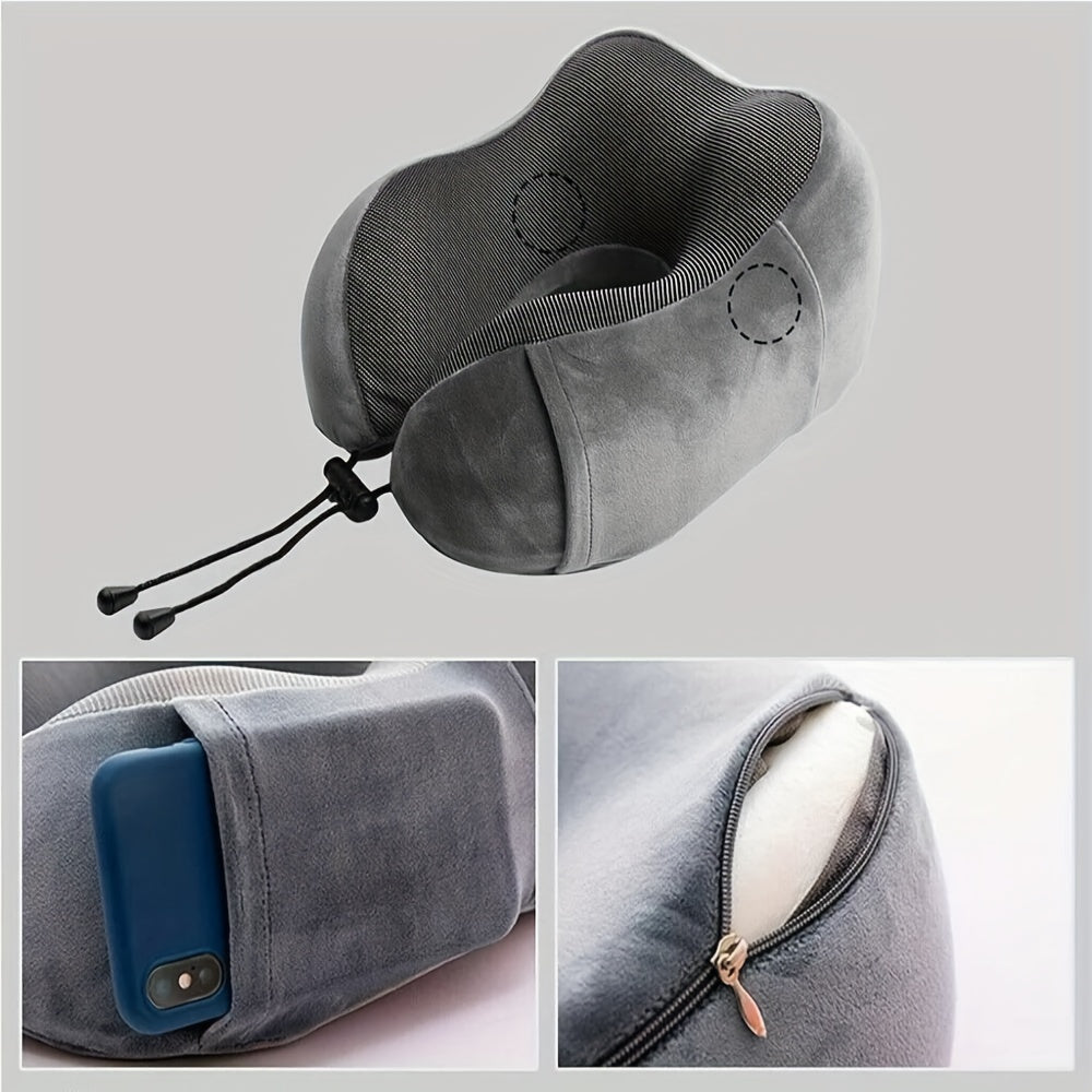 U Shaped Travel Pillow Neck Support Soft Head Rest Car Plane Cushion