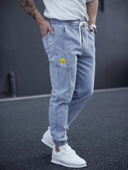 New Men's Washed Jeans for Spring and Autumn, Fashionable Ankle Pants, Comfortable Casual Trousers