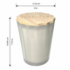 Sand & Fog Scalloped Fragranced Candle, 3.3Kg in Ocean Mist