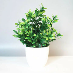 4pcs Artificial Mini Potted Plants, Fake Eucalyptus Plant in Pots House Plants for Home Office Decor