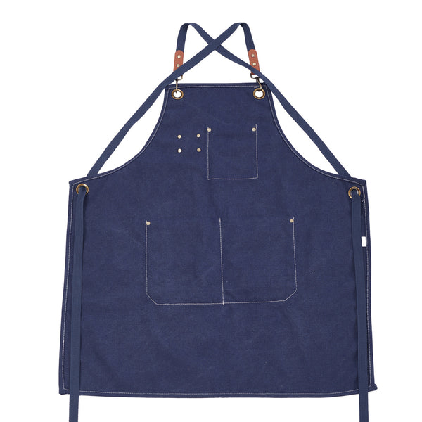 1pc Unisex Canvas-Polyester Blend Apron Durable Sturdy Construction, Adjustable Back Strap, Multiple Pockets for Enhanced Functionality | Khaki & Black Culinary Attire | Ideal for Kitchen Cooking/Baking/Grilling, Artist Painting, Coffee Bar, Servers; Perf