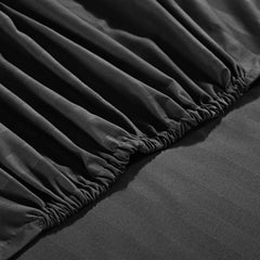 1pc Extra Deep Striped Fitted Sheet 40cm – Soft & Comfortable Microfiber Bedding, Breathable & Smooth, Machine Washable Bed Sheet Suitable for Bedroom