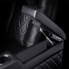 Valencia Tuscany Row of 2 Black Leather Power Reclining Home Theatre Seating