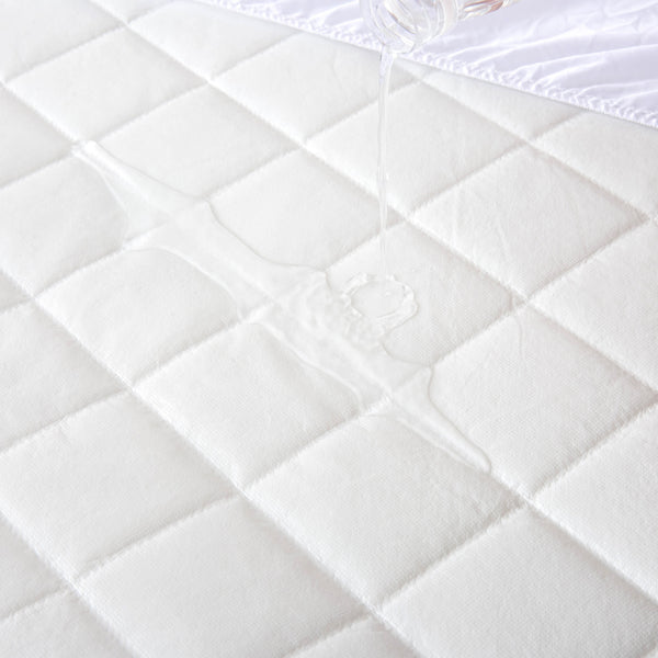 Mother's Day gift Premier Non-Noise Quilted Waterproof Mattress protector super-soft, Ultimate Comfort and Protection, stretch skirt fit all depth mattress, fitted sheets, easy care,white, TPU Coated, Breathable, Noiseless, All Seasonal Use