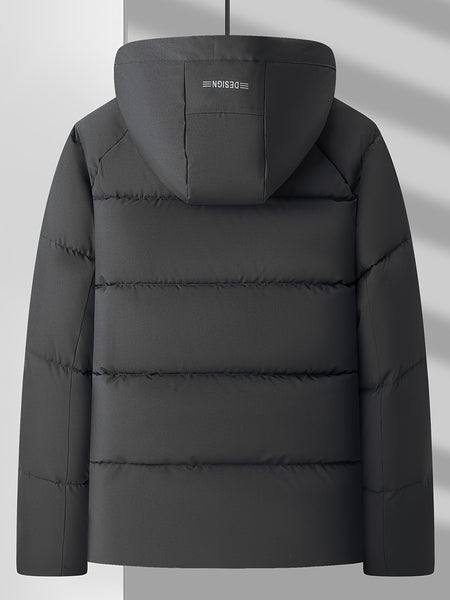 2024 Winter New Arrival Men's Outdoor Casual Padded Storm Jacket with Detachable Hood, Thickened Warm Fashionable Men's Outerwear