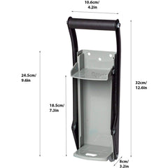Heavy-Duty Can Crusher for Beer - Wall-Mounted 16oz/500ml Tool with Bottle Opener, Non-Slip Grip Handle, and Easy Setup (Silver)