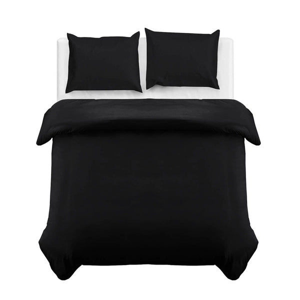 4B Classic Plain Minimal Design Duvet Cover Set – Single Double King Super King Bedding for Home and Guest Rooms