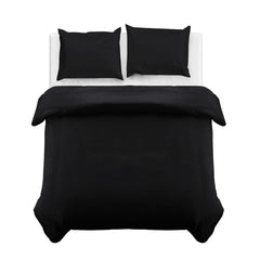 4B Classic Plain Minimal Design Duvet Cover Set – Single Double King Super King Bedding for Home and Guest Rooms
