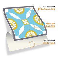 WALPLUS 72 Tile Stickers for Kitchen 15x15cm (6