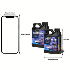 FUNEPOXY Epoxy Resin Kit 1:1 Crystal Clear Epoxy Resin for Table Top 500ml/1L/2L/4L/8L