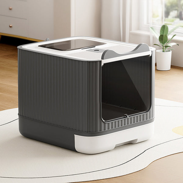Cat Litter Box, Plastic Pet Toilet, Removable Litter Box, Large Cat Litter Box Hooded Litter Tray Drawer, UV Sterilization and Deodorization, Provide Your Cat with A Comfortable Place