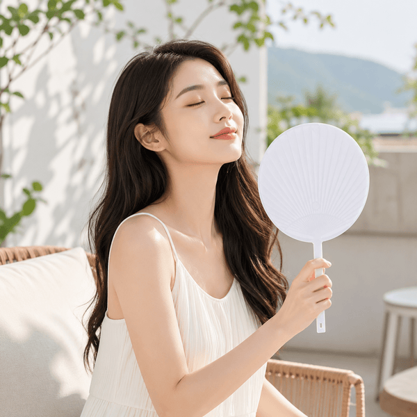 A2Z Large Hand Fan Lightweight Flexible Cooling Fan Portable Manual Fan Wide Surface Design for Travel Outdoor Events Holidays Summer Everyday Use