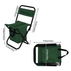 1PC Folding Chair with Storage, Foldable Fishing Seat Lightweight Chair, Portable Chair Home, Small/Large More Colors