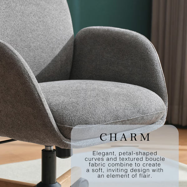 Henredon Murphy Fabric Office Chair, Grey