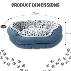 Plush Comfort Dog Bed Mat with Non-Slip Bottom, Multiple Sizes - Polyester Fiber Fill, Rectangle Shape for Small to Large Breeds, Machine Washable Pet Bed with Soft Edging