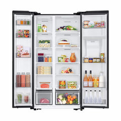 Samsung Series 7 Spacemax, RS57DG410EB4EU Side by Side Fridge Freezer, E Rated in Black