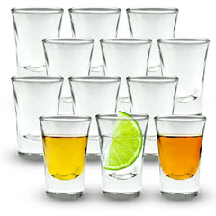 Heavy Base Shot Glasses - 25ml Shot Glasses Set for Alcohol, Vodka, Expresso, Tequila & Desserts - Durable and Reusable for Home, Bars & Party