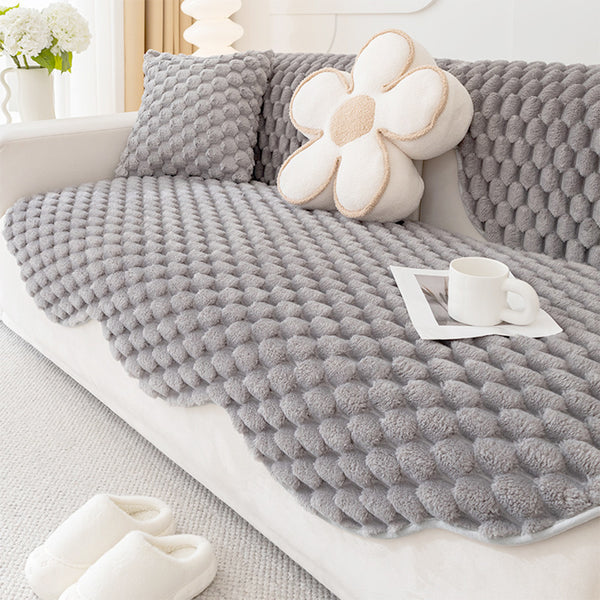 1pc Plush Sofa Cushion 1 2 3 4 Seater, Pet Friendly Sofa Cover, Breathable Sofa Slipcover Couch Cover Seat Cushion, Machine Washable, Warm Thickened Soft and Cozy Non-Slip Furniture Protector Sofa for All-Seasons, Living Room, Bedroom, Office, Home Decor