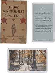 31 Day Mindfulness Challenge Cards - Take One a Day for a Month of Mindfulness - Great Stocking Filler or Secret Santa Gift