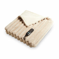 Duux Yentl Grey Heated Faux Fur Overblanket, 200 X 200 Cm