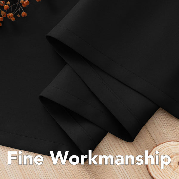 2pcs Full Blackout Curtains, 100% Polyester Fabric, Privacy Protected, Sound proof, Energy saving Grommet Top Curtains for Bedrooms, Living Room, Home Decor & Room Decor